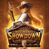 Wild Bounty Showdown slot game artwork with western outlaws